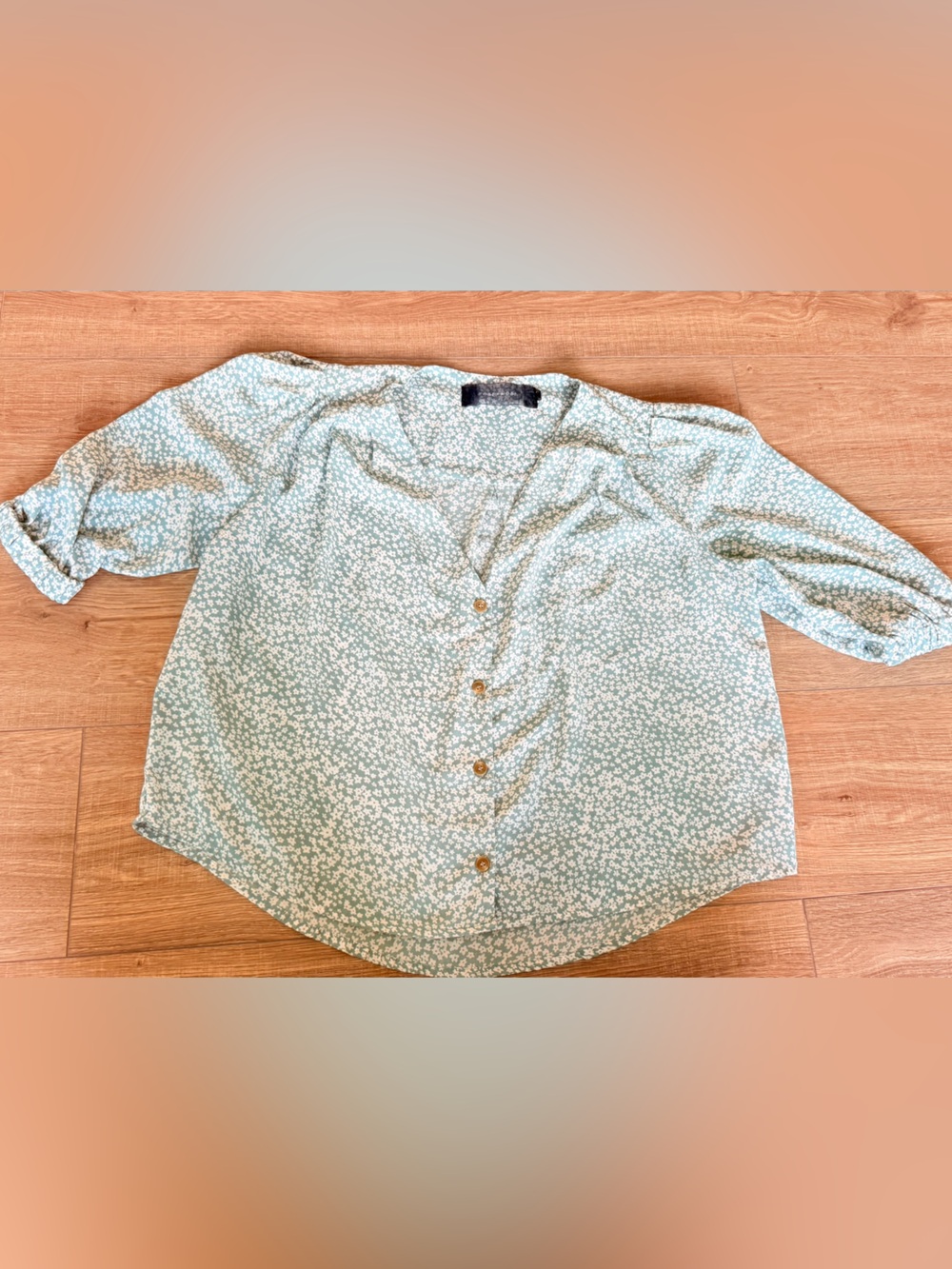 Code x Mode 3/4 Sleeve Button-Up Blouse